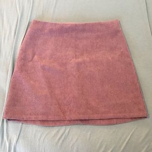 Pink Corduroy Skirt